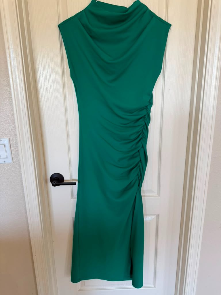 Anthropologie Maya Ruched Cowl Neck Dress